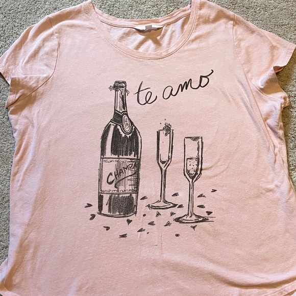 LC Lauren Conrad Tops - LC Lauren Conrad Te Amo Shirt XXL Pink
